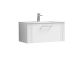 800mm Wall Hung Single Drawer Vanity & Basin 2 - Nuie DPF196B White, White colour ,image 1