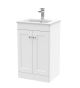 500mm Floor Standing 2 Door Vanity & Basin 2 - Nuie CLC123C White, White colour ,image 1