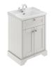 600mm Cabinet & Basin (1TH) - Hudson Reed LOF403 Timeless Sand, Grey colour ,image 1