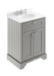 600mm Cabinet & Marble Top (3TH) - Hudson Reed LOF226 Storm Grey, Grey colour ,image 1