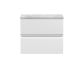 600mm Wall Hung 2-Drawer Vanity Unit & Laminate Worktop - Hudson Reed URB104LBG Satin White, White colour ,image 1