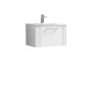 600mm Wall Hung Single Drawer Vanity & Basin 4 - Nuie DPF194G White, White colour ,image 1