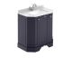 750mm 3-Door Angled Unit & Marble Top 1TH - Hudson Reed LOF317 Twilight Blue, Blue colour ,image 1