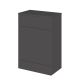 600mm WC Unit & Co-ordinating Top - Hudson Reed CBI920A Gloss Grey, Grey colour ,image 1