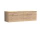 1200mm Wall Hung 2-Drawer Vanity & Worktop - Nuie ARN3022W2 Oak, Oak colour ,image 1