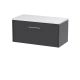 800mm Wall Hung Single Drawer Vanity & Laminate Top - Hudson Reed JNU2225LSW Grey, Grey colour ,image 1