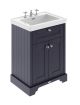 600mm 2-Door Vanity & Classic Basin 3TH - Hudson Reed LOF334 Blue, Blue colour ,image 1