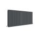 Horizontal Double Panel Radiator 600 x 1398 - Hudson Reed HLA40D Anthracite, Anthracite colour ,image 1