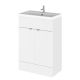 600mm Vanity Unit & Basin - Hudson Reed CBI107 Gloss White, White colour ,image 1