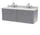 1200mm Wall Hung 2 Drawer Vanity & Marble Top - Nuie CLC294GR2 Grey, Grey colour ,image 1