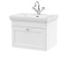 600mm Wall Hung 1-Drawer Vanity & Basin 1TH - Nuie CLC194A White, White colour ,image 1