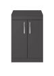 600mm Floor Standing Cabinet With Worktop - Nuie ATH075W Gloss Grey, Grey colour ,image 1