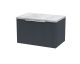 600mm Wall Hung Single Drawer Vanity & Laminate Top - Hudson Reed DFF1494LBG Black, Black colour ,image 1