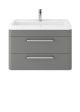 Wall Hung 800mm Cabinet & Ceramic Basin - Hudson Reed SOL204A Cool Grey, Grey colour ,image 1