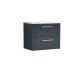 600 Wall Hung 2-Drawer Vanity & Laminate Worktop - Nuie DPF1493LCM Black, Black colour ,image 1