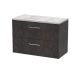 800mm Wall Hung 2 Drawer Vanity & Worktop - Hudson Reed JNU2626LBG Brown, Brown colour ,image 1