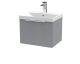 500mm Wall Hung Single Drawer Vanity & Basin 3 - Hudson Reed DFF291D Grey, Grey colour ,image 1