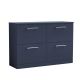 1200mm Floor Standing 4-Drawer Vanity & Worktop - Nuie ARN2933W2 Blue, Blue colour ,image 1