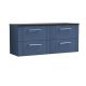 1200 Wall Hung 4-Drawer Vanity & Laminate Worktop - Nuie DPF393LSB2 Blue, Blue colour ,image 1