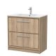 800mm Floor Standing 2-Drawer Vanity with Basin - 1 Tap Hole - Hudson Reed LIL3035C Oak, Oak colour ,image 1