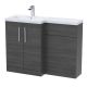 1100mm Left Hand Combination - Nuie ARN511L Grey, Grey colour ,image 1