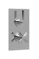 Twin Thermostatic Shower Valve With Diverter - Nuie CLL3207 Chrome, Chrome colour ,image 1