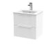 500mm Wall Hung 2 Drawer Vanity & Basin 2 - Hudson Reed DFF192B White, White colour ,image 1