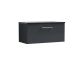 800mm Wall Hung 1 Drawer Vanity & Laminate Top - Nuie ARN1425LSB Black, Black colour ,image 1