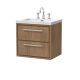 600mm Wall Hung 2-Drawer Vanity with Basin - 3 Tap Hole - Hudson Reed LIL2724M Oak, Oak colour ,image 1