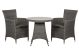 Paris 2 Seater Bistro Carver Set, Grey colour ,image 1