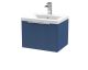 500mm Wall Hung Single Drawer Vanity & Basin 1 - Hudson Reed DFF391A Blue, Blue colour ,image 1
