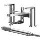 Deck Mounted Bath Shower Mixer With Kit - Nuie BIN304 Chrome, Chrome colour ,image 1