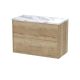 800 Wall Hung 2-Drawer Vanity & Laminate Worktop - Hudson Reed JNU1826LCM Oak, Oak colour ,image 1