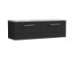 1200mm Wall Hung 2-Drawer Vanity & Laminate Worktop - Nuie ARN622LBG2 Black, Black colour ,image 1