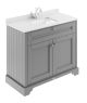 1000mm Cabinet & Marble Top (1TH) - Hudson Reed LOF277S Grey, Grey colour ,image 1