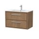 800mm Wall Hung 2-Drawer Vanity with Basin - 1 Tap Hole - Hudson Reed LIL2726C Oak, Oak colour ,image 1