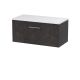 800mm Wall Hung 1 Drawer Vanity & Worktop - Hudson Reed JNU2625LSW Brown, Brown colour ,image 1
