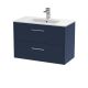 800mm Wall Hung 2-Drawer Vanity & Basin 2 - Hudson Reed JNU2926B Blue, Blue colour ,image 1
