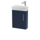 440mm Wall Hung 1-Door Unit & 1TH Basin LH - Hudson Reed JNU2961L Blue, Blue colour ,image 1