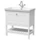 800mm Floor Standing Vanity & Basin 1TH - Hudson Reed BEX127A White, White colour ,image 1
