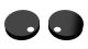Black Toilet Seat Cover Caps - Hudson Reed TSC402 Black, Black colour ,image 1