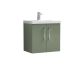 600mm Wall Hung 2 Door Vanity & Basin 3 - Nuie ARN823D Green, Green colour ,image 1