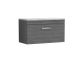 800mm Wall Hung Vanity With Grey Worktop - Nuie ATH060LBG Anthracite Woodgrain, Brown/Grey colour ,image 1
