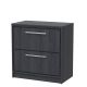 800mm Floor Standing 2-Drawer Vanity with Worktop - Hudson Reed LIL2235W Grey, Grey colour ,image 1