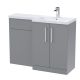 1100mm Right Hand Combination - Nuie ARN2211R Grey, Grey colour ,image 1