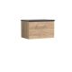 600mm Wall Hung 1-Drawer Vanity & Laminate Worktop - Nuie ARN3022LSB Oak, Oak colour ,image 1