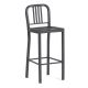 Valetta Style Metal Bar Chair - Gun Grey - 1100 x 400