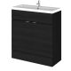 800mm Vanity Unit & Basin - Hudson Reed CBI628 Charcoal Black, Hacienda Black colour ,image 1