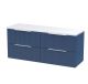 1200 Wall Hung 4-Drawer Vanity & Laminate Worktop - Hudson Reed DFF393LSW2 Blue, Blue colour ,image 1
