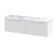 1200 Wall Hung 2-Drawer Vanity & Laminate Worktop - Hudson Reed DFF194LCM2 White, White colour ,image 1
